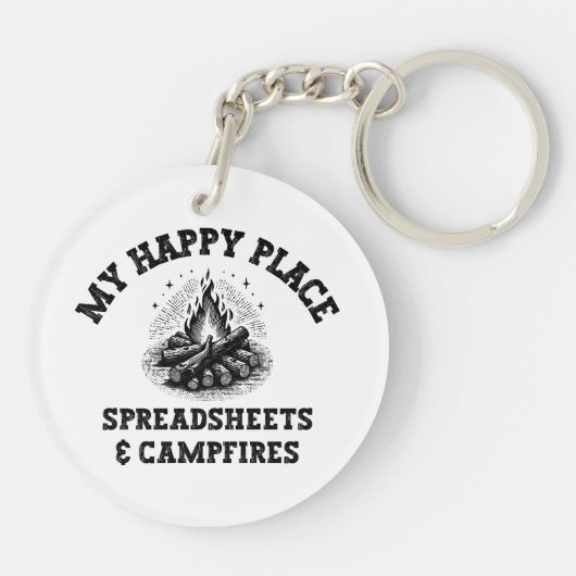 Camping Mode: Off The Grid - Grappig Accountant Gi Sleutelhanger (Achterkant)