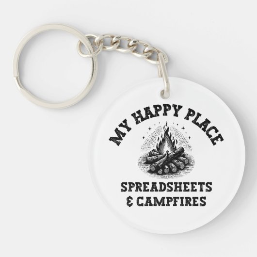 Camping Mode: Off The Grid - Grappig Accountant Gi Sleutelhanger (Voorkant)