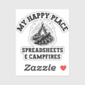 Camping Mode: Off The Grid - Grappig Accountant Gi Sticker (Vel)