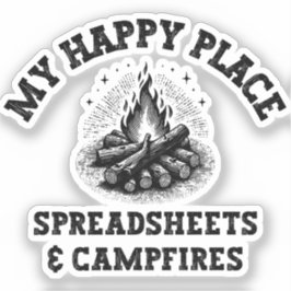 Camping Mode: Off The Grid - Grappig Accountant Gi Sticker