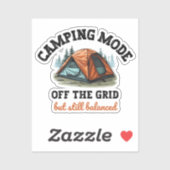 Camping Mode: Off The Grid - Grappig Accountant Gi Sticker (Vel)