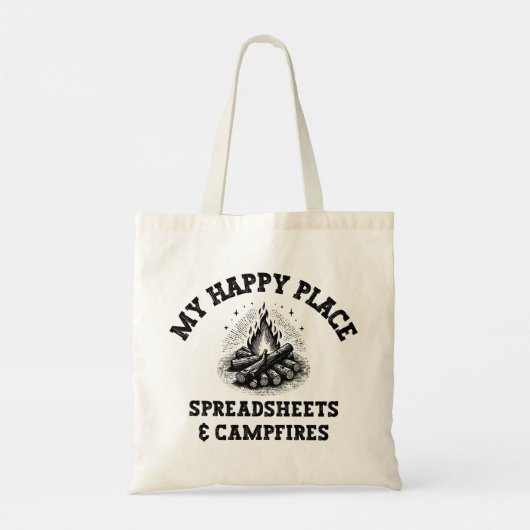 Camping Mode: Off The Grid - Grappig Accountant Gi Tote Bag (Achterkant)