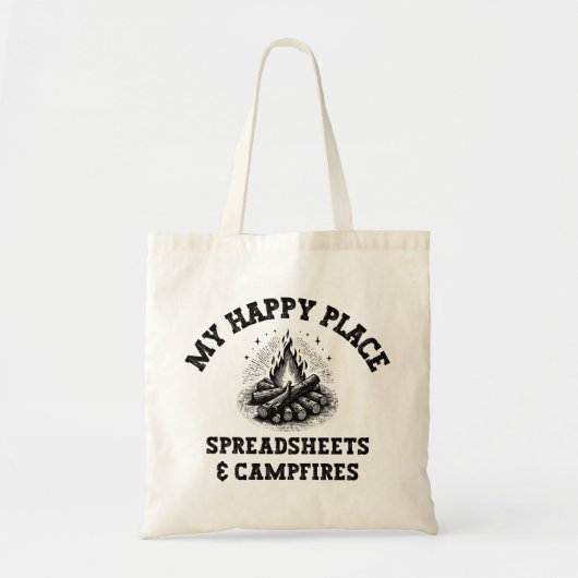 Camping Mode: Off The Grid - Grappig Accountant Gi Tote Bag (Voorkant)