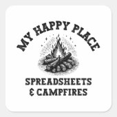 Camping Mode: Off The Grid - Grappig Accountant Gi Vierkante Sticker (Voorkant)