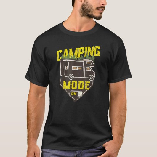 Camping Mode on Motorhome Campervan T-shirt (Voorkant)
