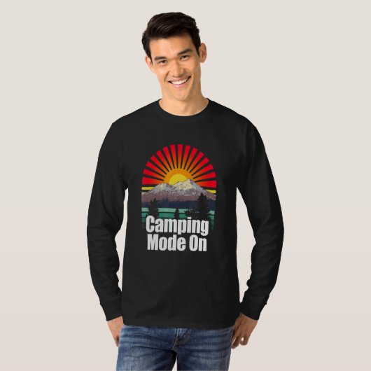 Camping Mode on outdoorn Natuur Wild Pro Environme T-shirt (Voorkant volledig)
