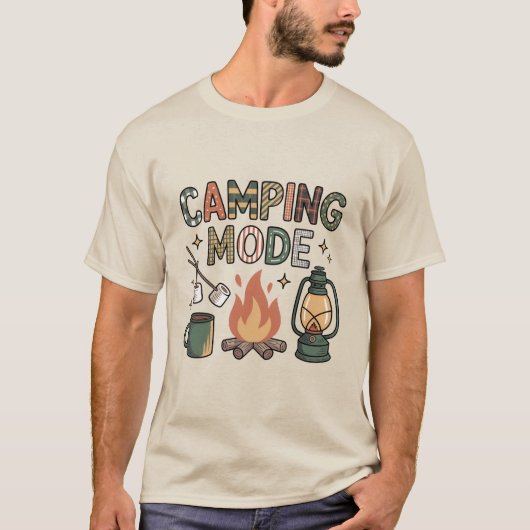 Camping Mode  T-shirt (Voorkant)