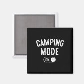 Camping Modus Aan Grappig Kampeerder Cadeau Natuur Magneet (Voorkant / Achterkant)