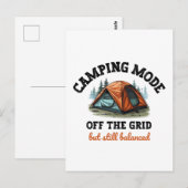 Camping Modus: Off The Grid - Grappig Accountant C Briefkaart (Voorkant / Achterkant)