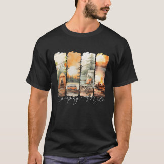 Camping Modus Retro Zomer grappig T-shirt