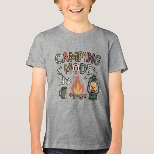 Camping Modus Tri-Blend Shirt (Voorkant)