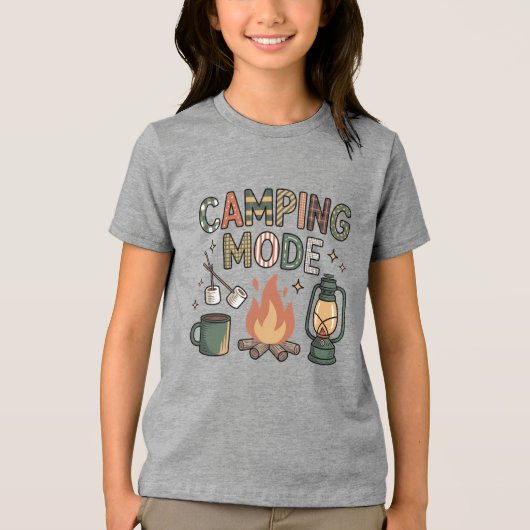 Camping Modus Tri-Blend Shirt (Voorkant)