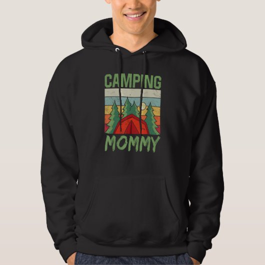 Camping Mommy Campsite Camper Camp Campfire Mom Mo Hoodie (Voorkant)