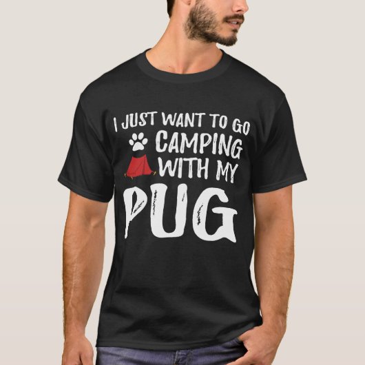 Camping Mops Voor Grappige Hond Moeder Of Hond Va T-shirt (Voorkant)