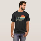 Camping Motorhome Campervan Retro RV Pilot T-shirt (Voorkant volledig)