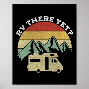 Camping Motorhome Campervan Retro Vintage Rv Daar Poster