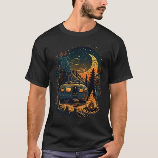 Camping Motorhome RV Outdoor Nature Vibes T-shirt (Voorkant)