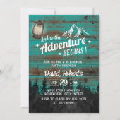 Camping Mountain Adventure Rustic Blauwgroen Retir Kaart (Voorkant)