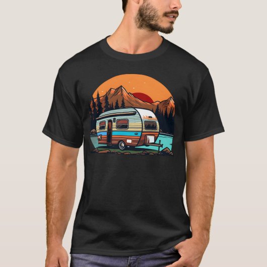 Camping Mountain familie T-shirt (Voorkant)