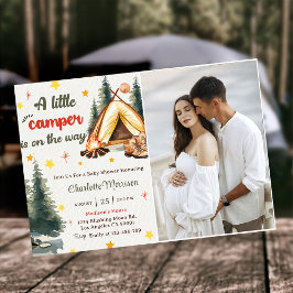 Camping Mountain Rustic Baby shower Party Foto Kaart
