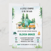 Camping Mountain Rustic Baby shower Party Kaart (Voorkant)