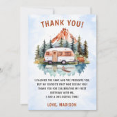 Camping Mountain Rustic Verjaardag Dank u kaart (Voorkant)