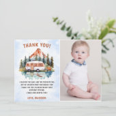 Camping Mountain Rustic Verjaardag Dank u kaart (Staand voorkant)