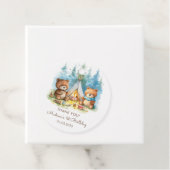 Camping Mountain Rustic verjaardagsfeestje Bedankjes Labels (In situ)