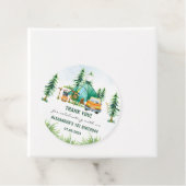 Camping Mountain Rustic verjaardagsfeestje Bedankjes Labels (In situ)