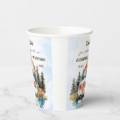 Camping Mountain Rustic verjaardagsfeestje Papieren Bekers (Links)