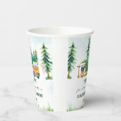 Camping Mountain Rustic verjaardagsfeestje Papieren Bekers (Links)