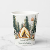 Camping Mountain Rustic verjaardagsfeestje Papieren Bekers (Voorkant)