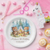 Camping Mountain Rustic verjaardagsfeestje Papieren Bordje (Feest)