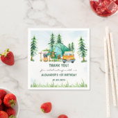 Camping Mountain Rustic verjaardagsfeestje Servet (Insitu)