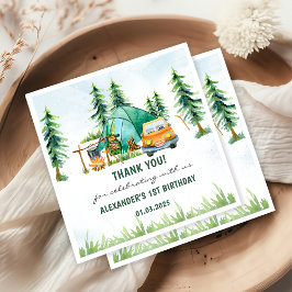 Camping Mountain Rustic verjaardagsfeestje Servet