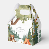 Camping Mountain Rustiek Baby shower Bedankdoosjes (Achterkant)