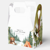 Camping Mountain Rustiek Baby shower Bedankdoosjes (Geopend)