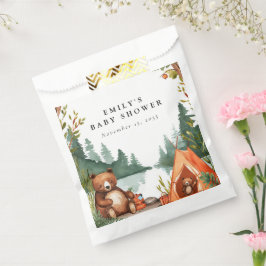 Camping Mountain Rustiek Baby shower Bedankzakje