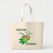 Camping Mozzie Grote Tote Bag (Voorkant)