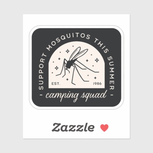 Camping muggen grappige insecten citaten whimsical sticker (Vel)