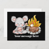 Camping muis toevoegen bericht schattig briefkaart (Voorkant / Achterkant)