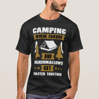 Camping muziek citaat cadeau t-shirt