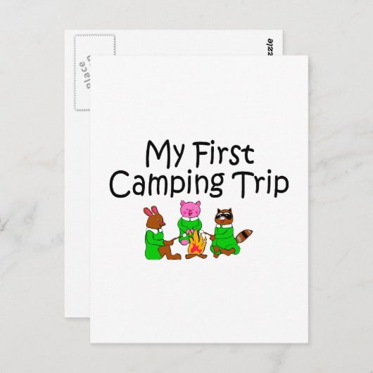 Camping My First Camping Trip Briefkaart (Voorkant / Achterkant)