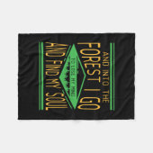 Camping - Naar het bos ga ik Grappige Camping Fleece Deken (Voorkant (Horizontaal))