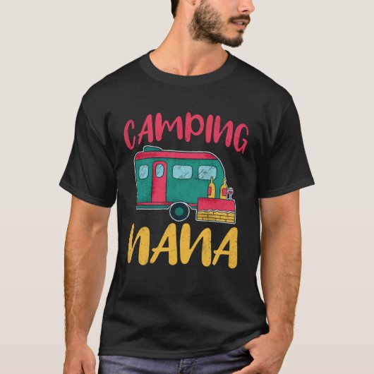 Camping Nana Glamping Glamp Camp T-shirt (Voorkant)