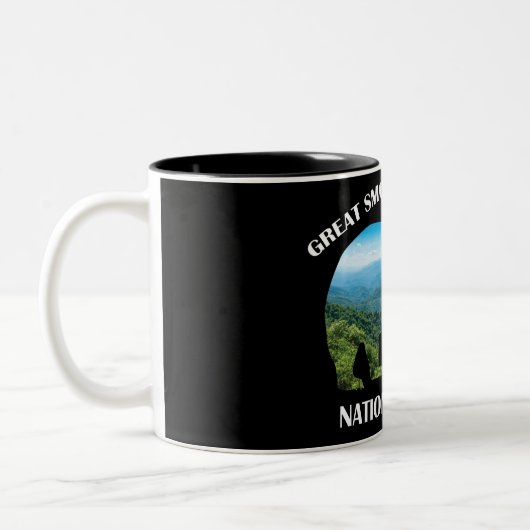 Camping National Park Beer Great Smoky Mountains Tweekleurige Koffiemok (Links)