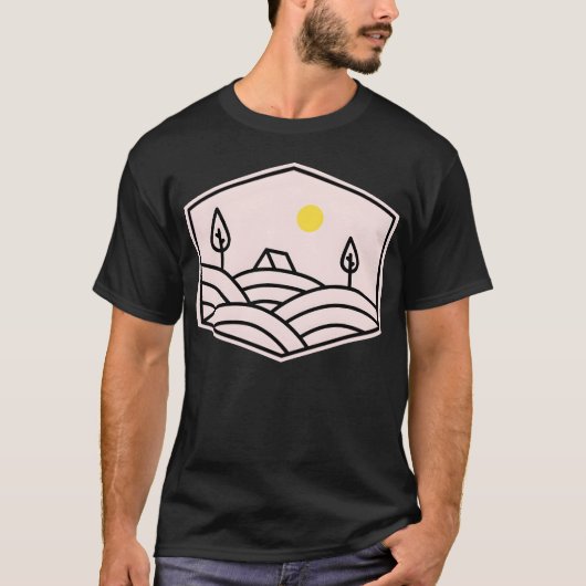 Camping Nature Wild retro T-shirt (Voorkant)