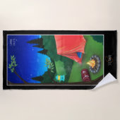 Camping Night Beach Towel Strandlaken (Voorkant)