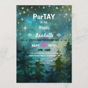 Camping Night Time Forest Wilderness Kaart