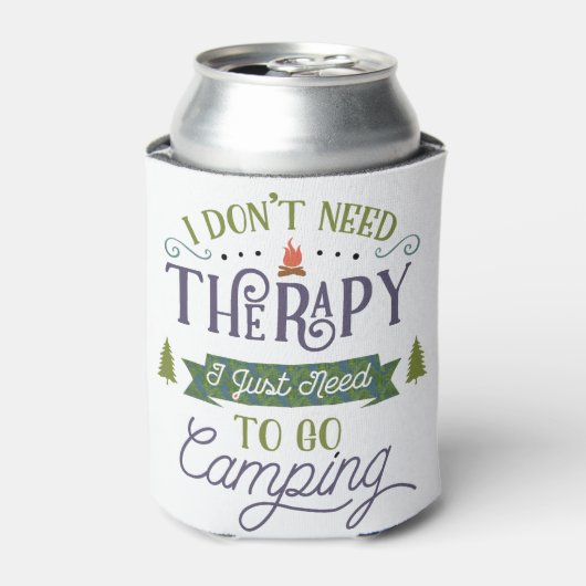 Camping Not Therapy Blikjeskoeler (Blikje Voorkant)